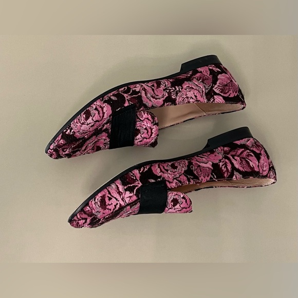 kate spade new york corina brocade pink and black loafers - Picture 6 of 10